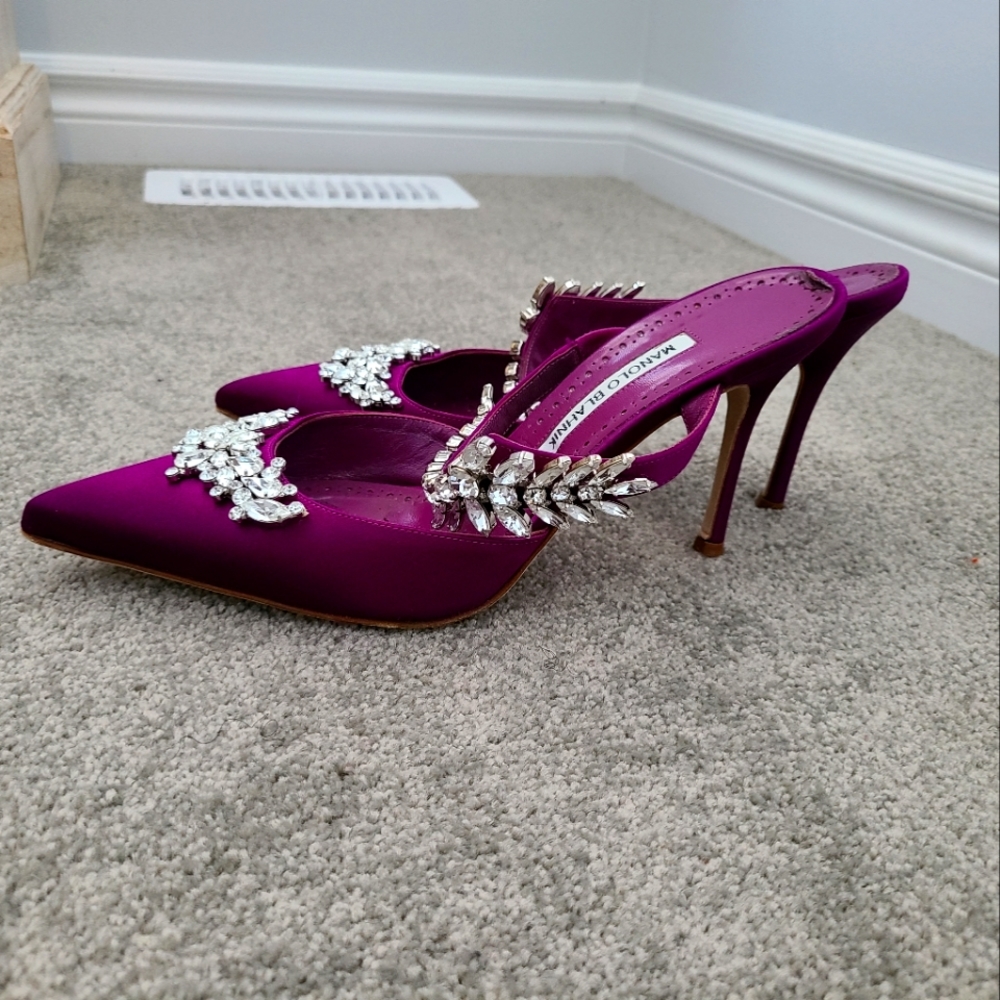 Lurum Jewel Leaf Mule Manolo Blahnik